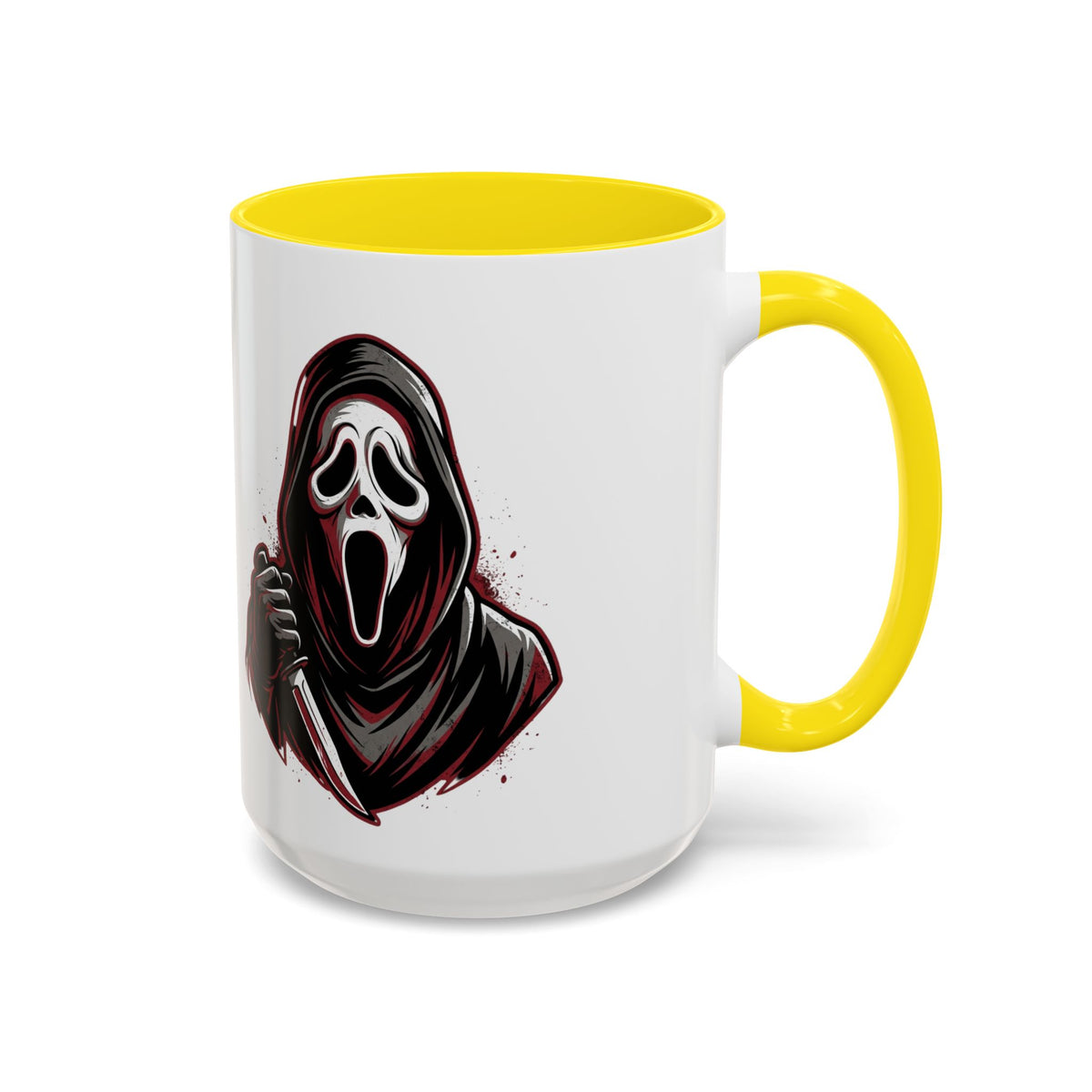 Scream Mask Accent Coffee Mug — Horror Killer Design (11/15oz)
