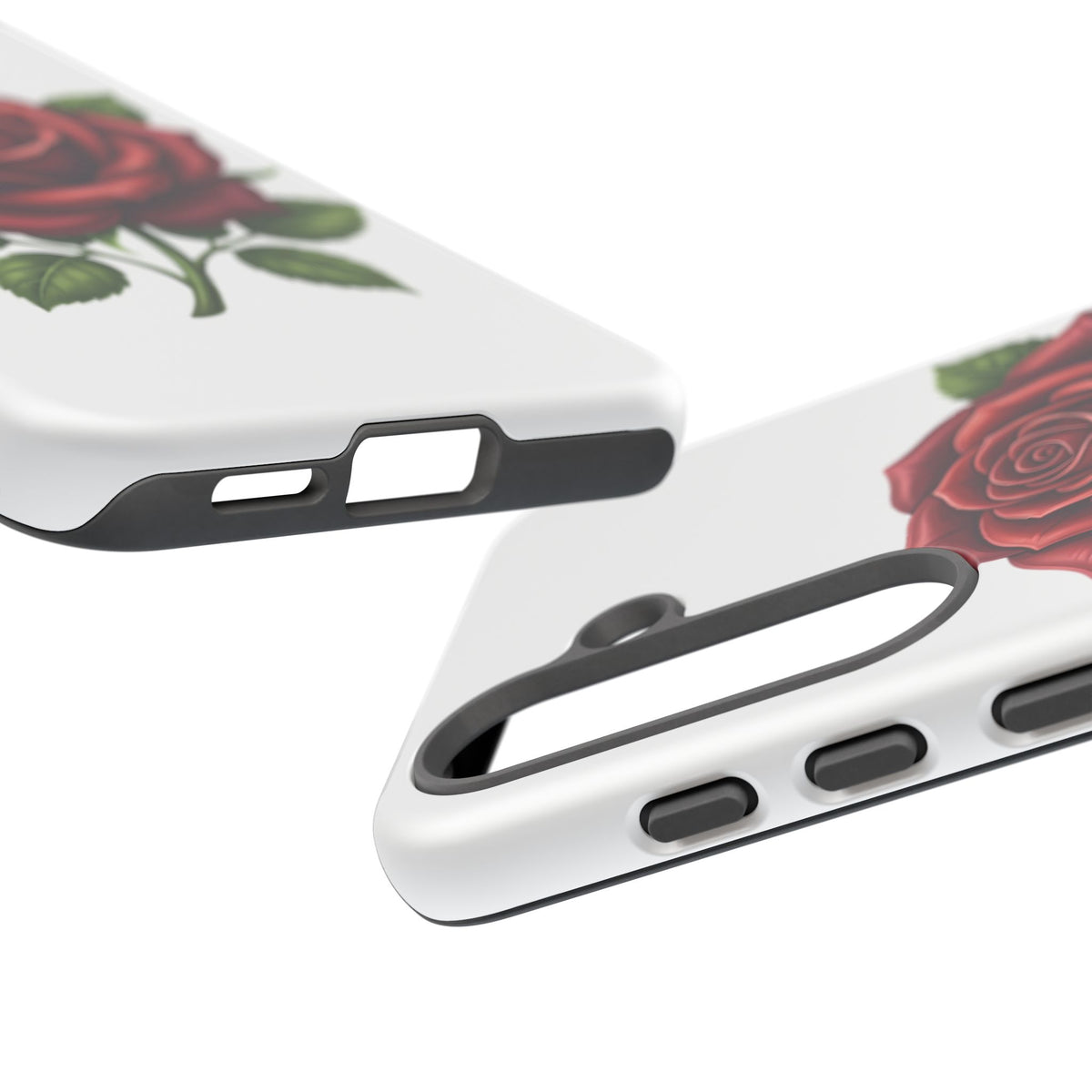 Rose Phone Case — Vintage Red Rose Floral Protective Cover