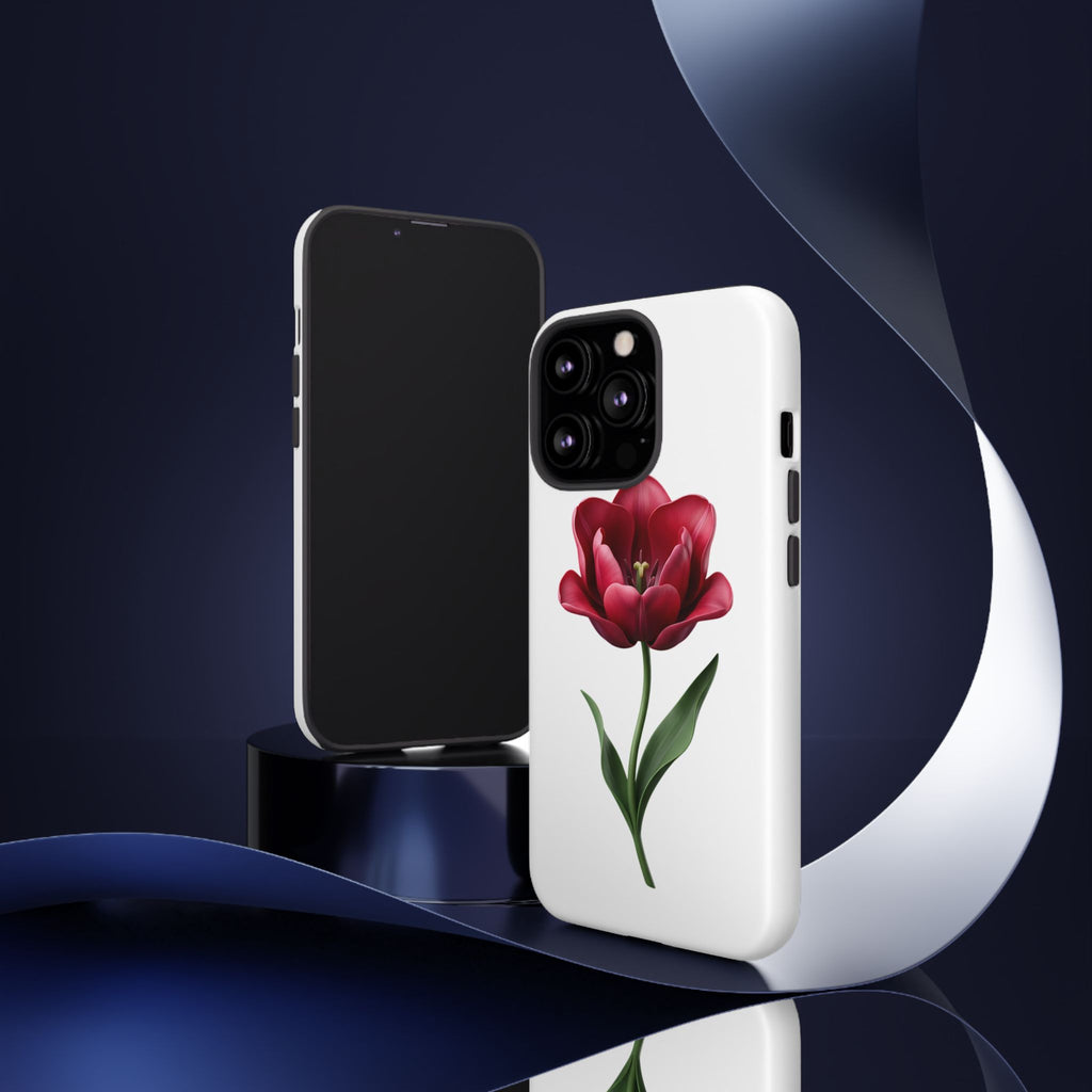 Tulip Floral Tough Phone Case – Protective Blossom iPhone Cover