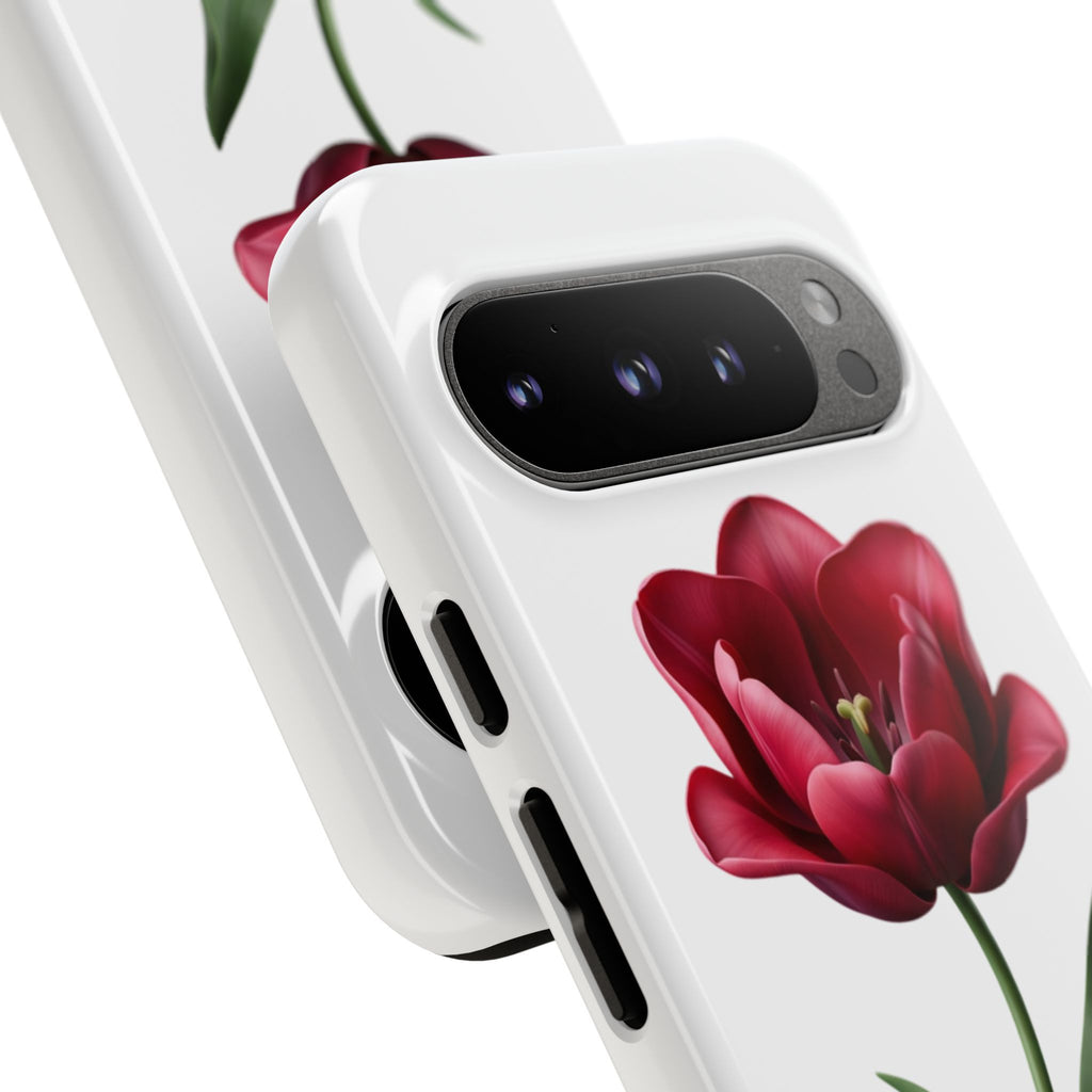 Tulip Floral Tough Phone Case – Protective Blossom iPhone Cover
