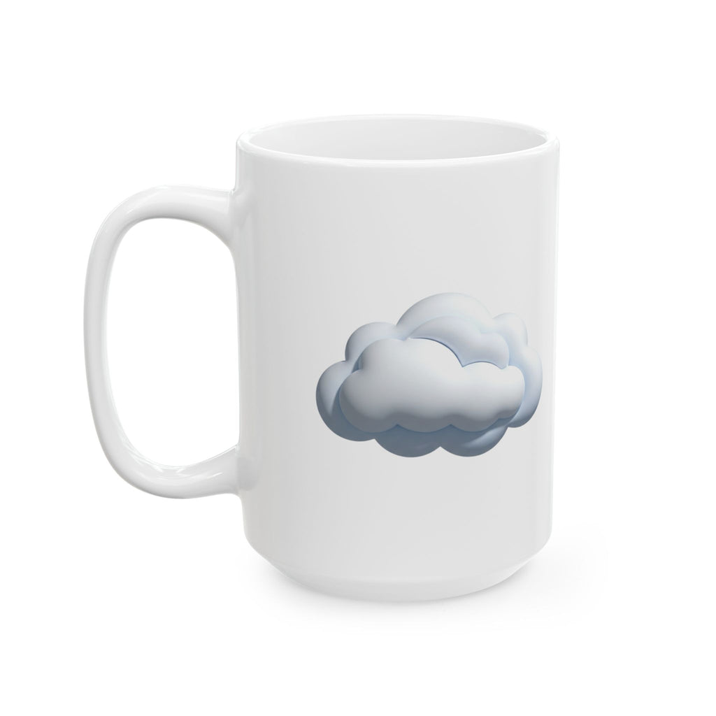 Cloud Design Ceramic Mug — Cute Floating Clouds Coffee Cup (11oz & 15oz)