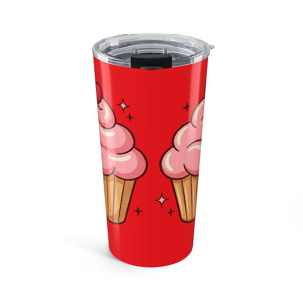 Pink Cupcake Tumbler 20oz- Red