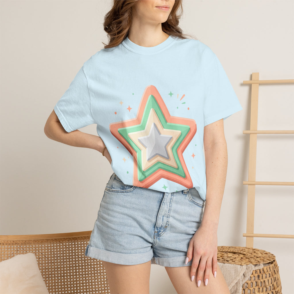 Star Design Unisex Garment-Dyed T-shirt