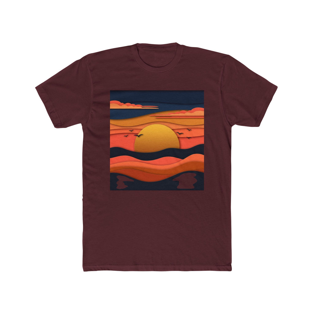 Sunset Waves T-Shirt — Retro Orange Sunset Graphic Tee
