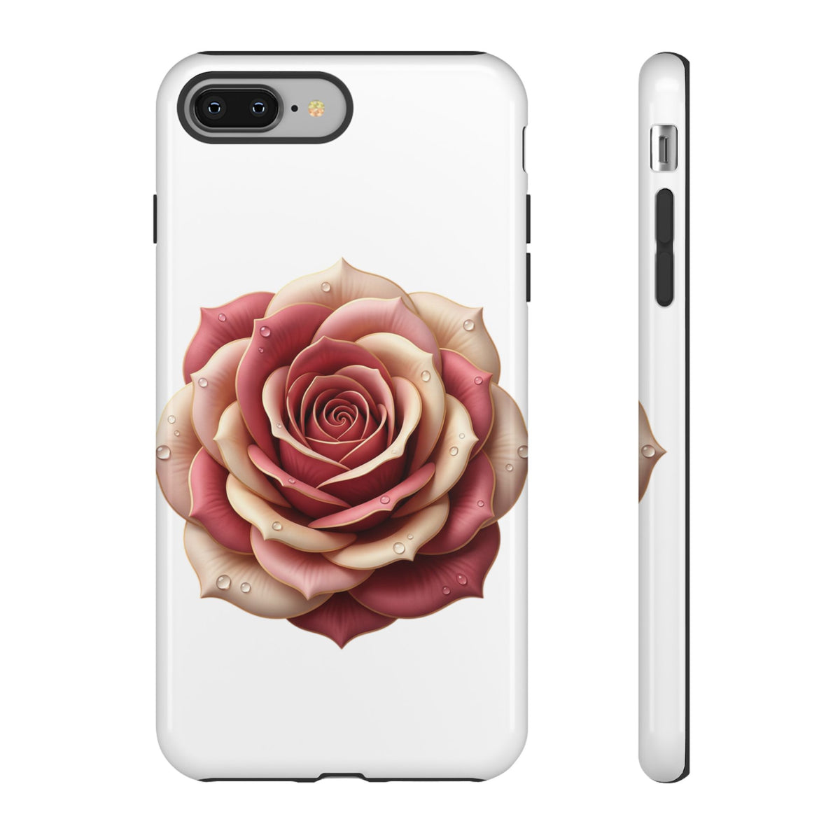 Rose Waterdrop Tough Phone Case — Protective Floral iPhone Cover