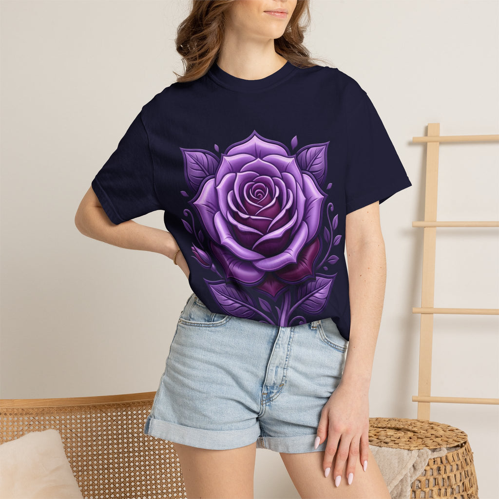 Purple Rose Graphic T-Shirt