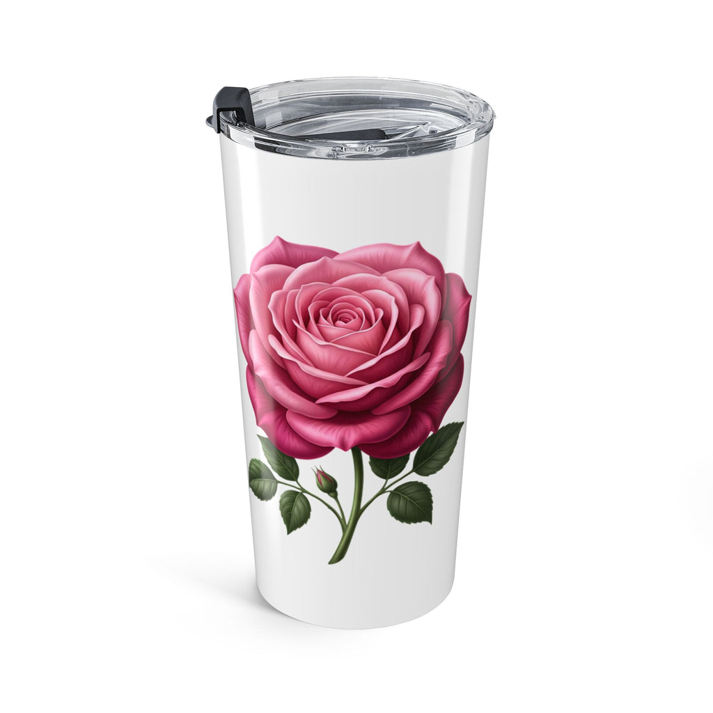Pink Rose White Tumbler 20oz