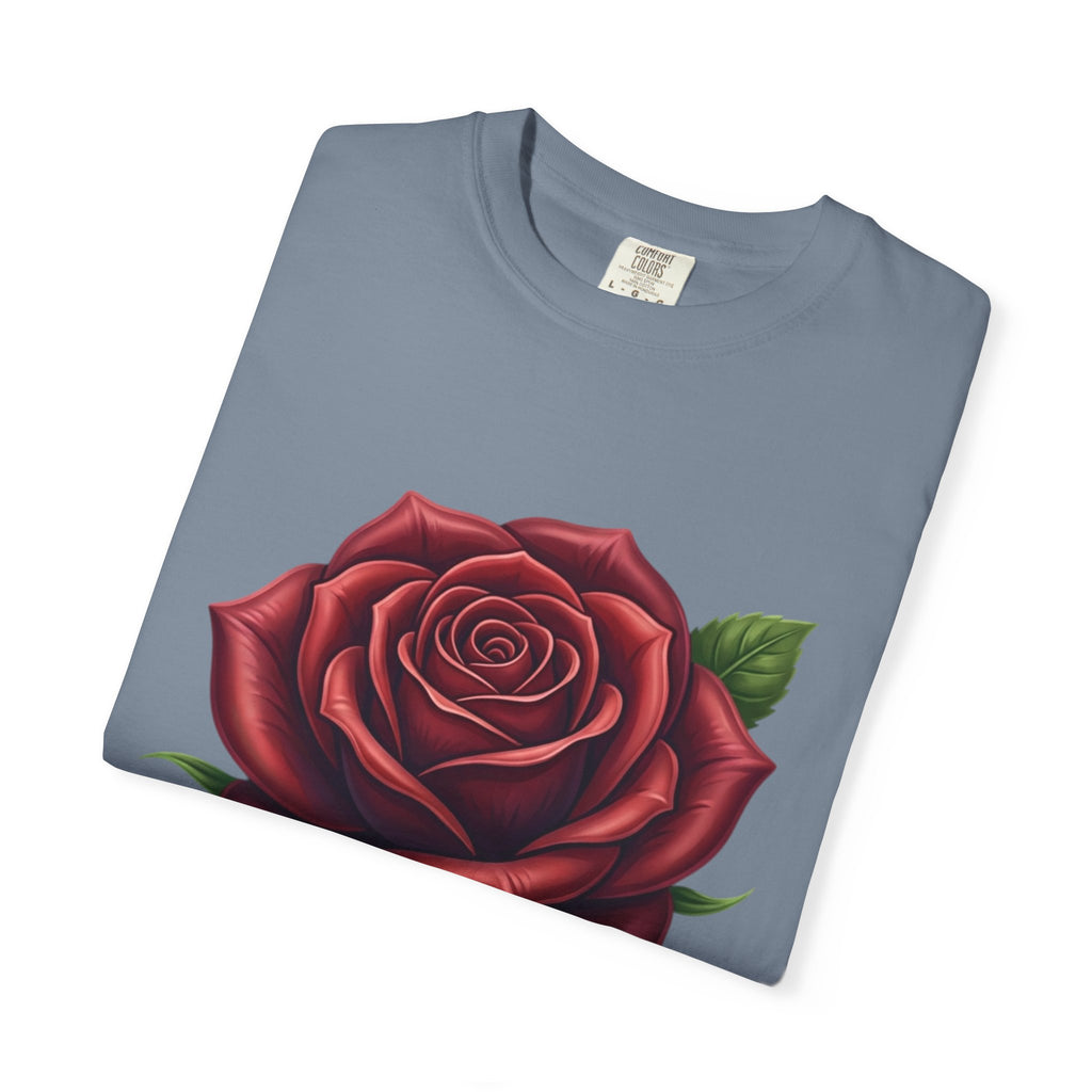 Rose Graphic T‑Shirt — Large Red Rose Floral Tee