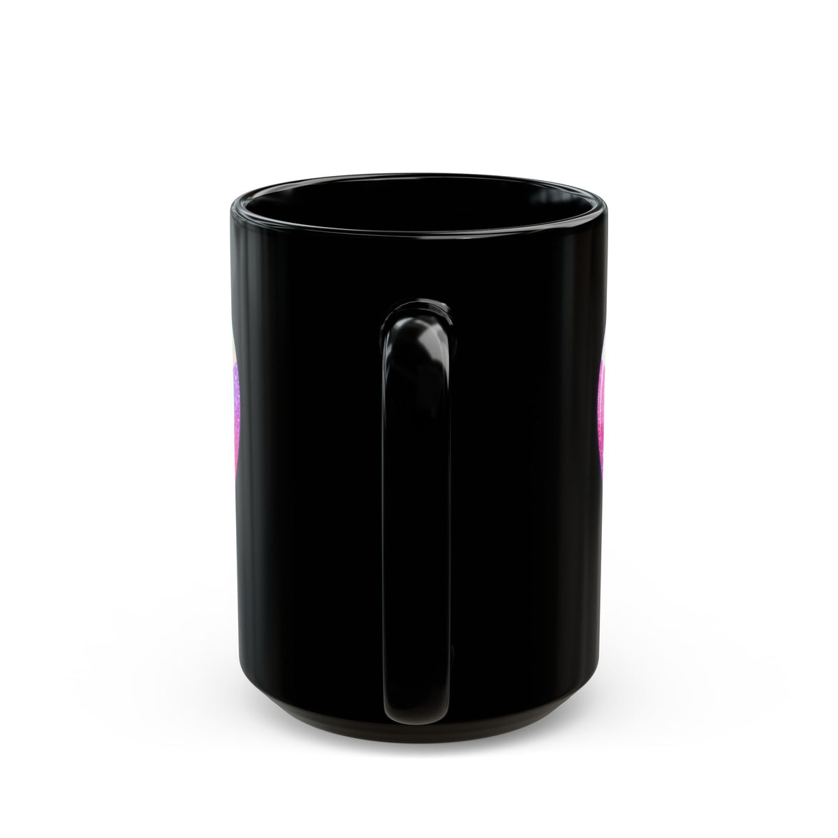 Glittery Heart Black Mug (11oz, 15oz)