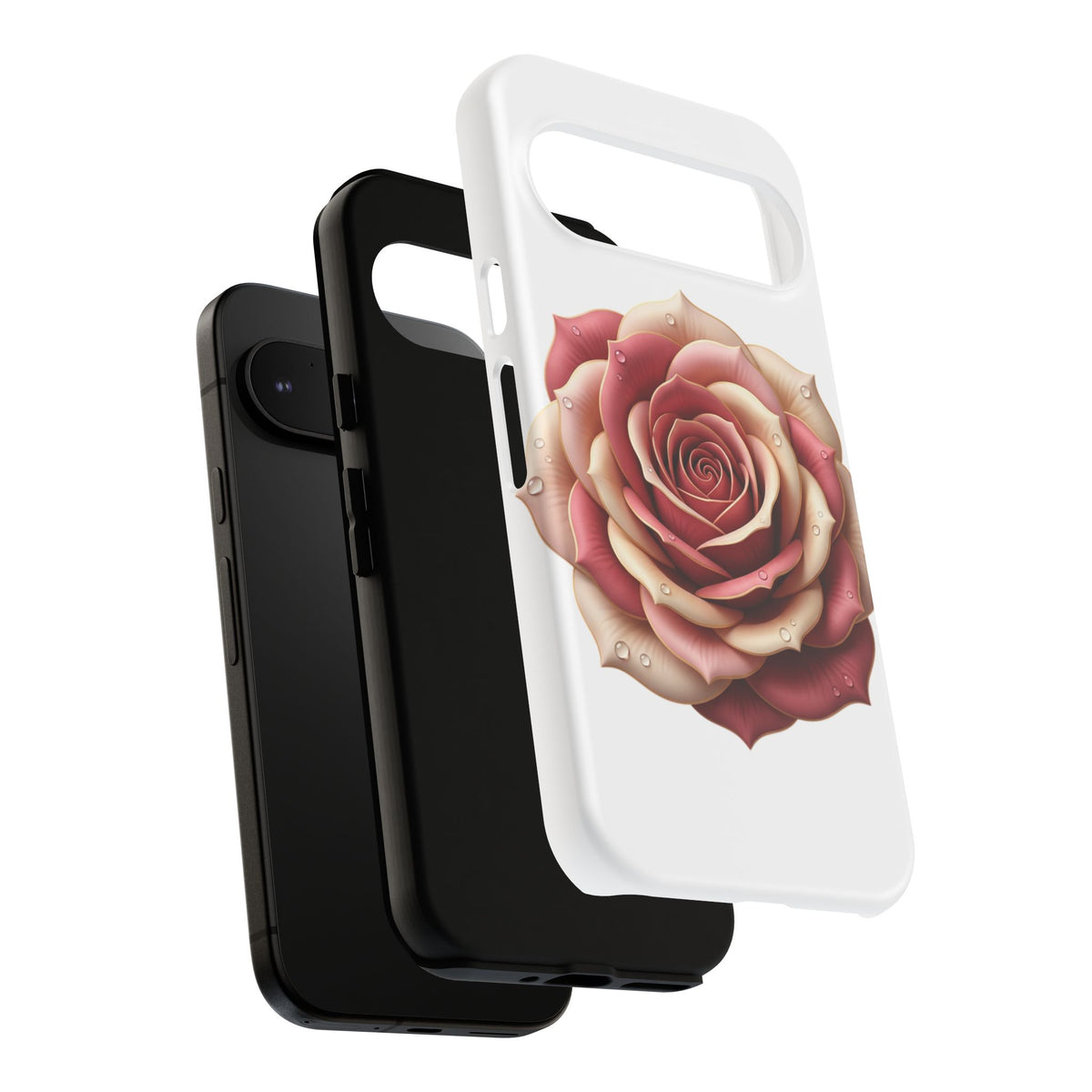 Rose Waterdrop Tough Phone Case — Protective Floral iPhone Cover