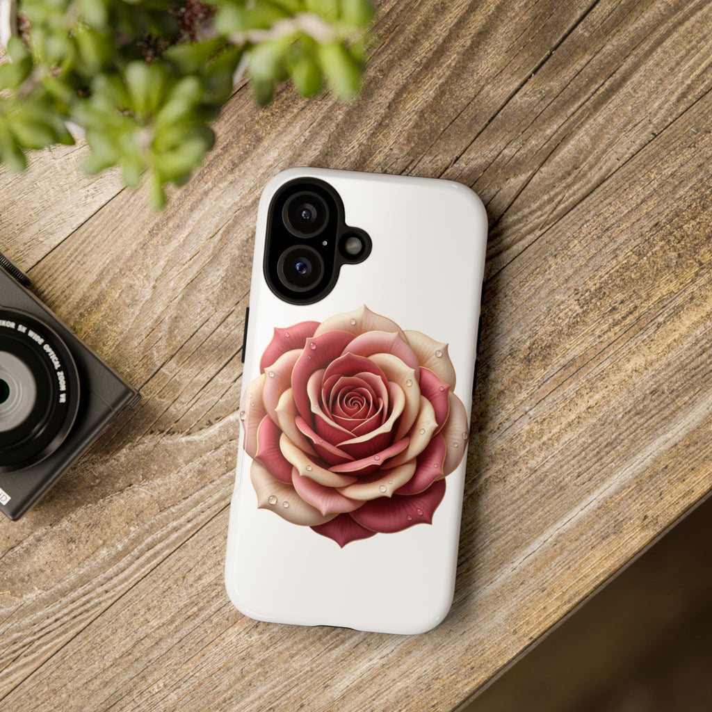 Rose Waterdrop Tough Phone Case — Protective Floral iPhone Cover