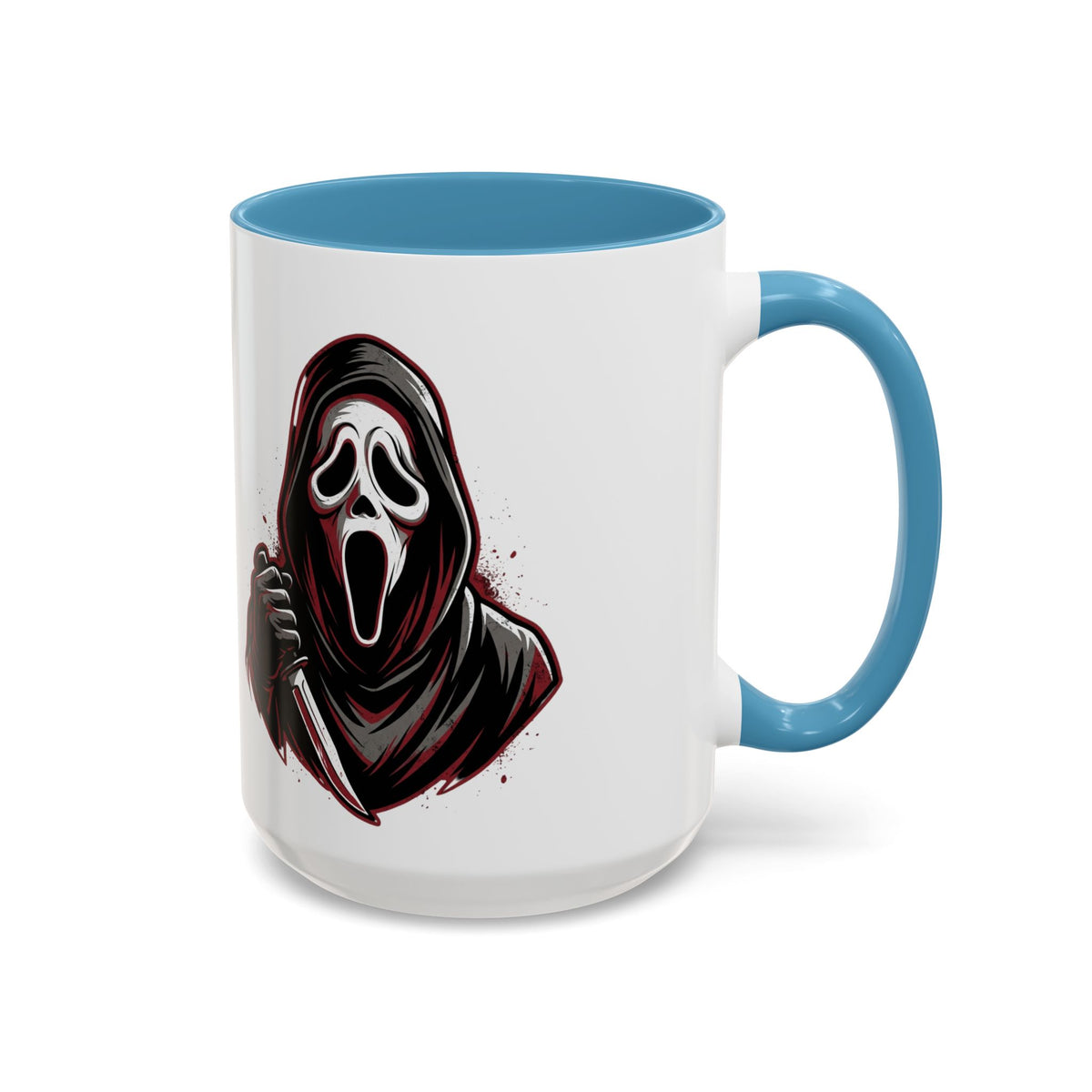 Scream Mask Accent Coffee Mug — Horror Killer Design (11/15oz)