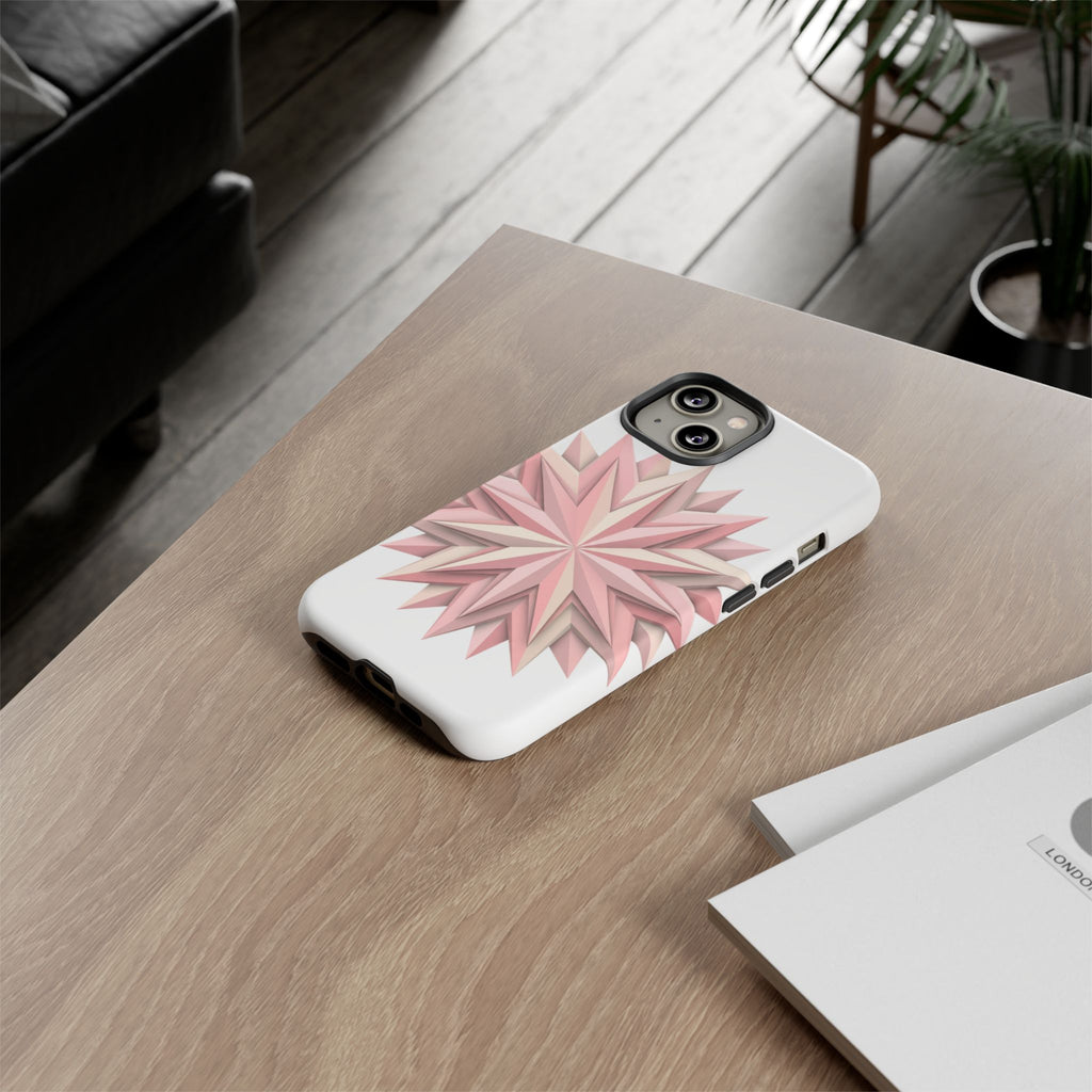 Pink Geometric Star Phone Case — Tough Protective iPhone Cover