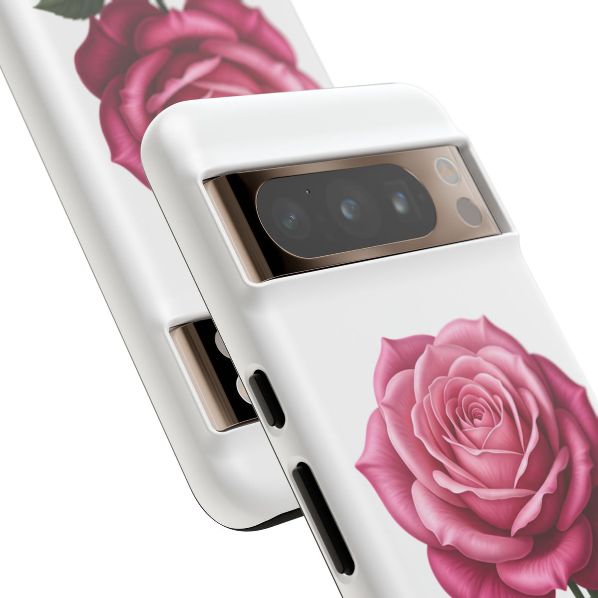 Pink Rose Tough Phone Case — Floral Protective iPhone Cover