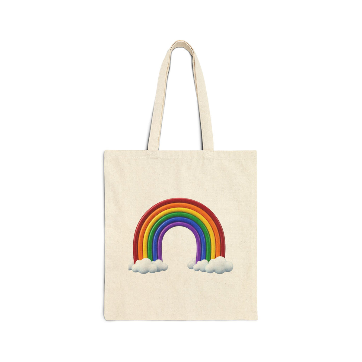Rainbow Cloud Tote Bag — Cute Rainbow Canvas Tote