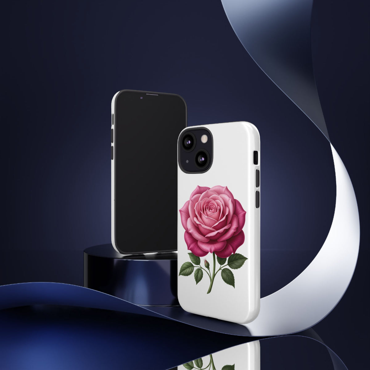 Pink Rose Tough Phone Case — Floral Protective iPhone Cover