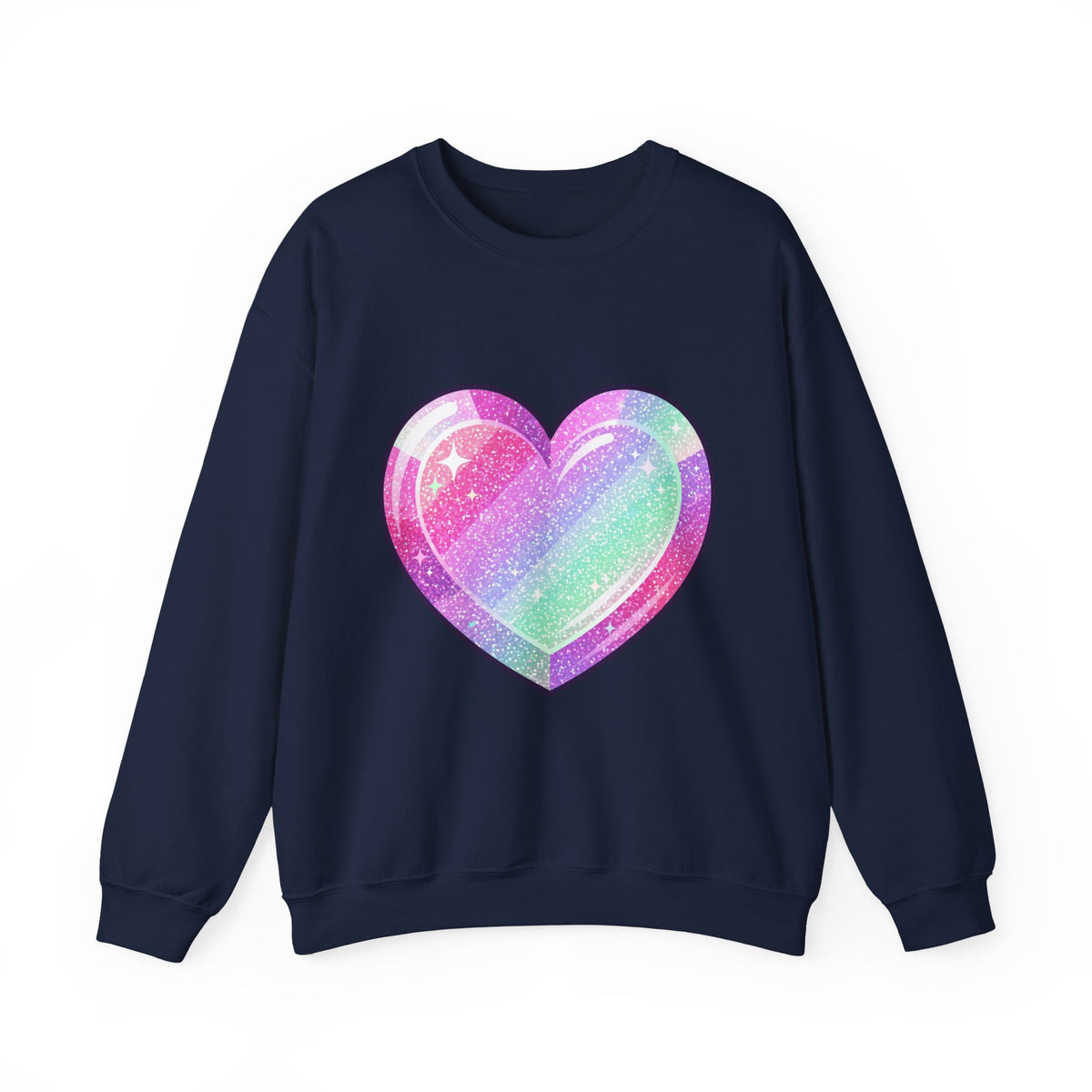 Pastel Sparkle Heart Sweatshirt