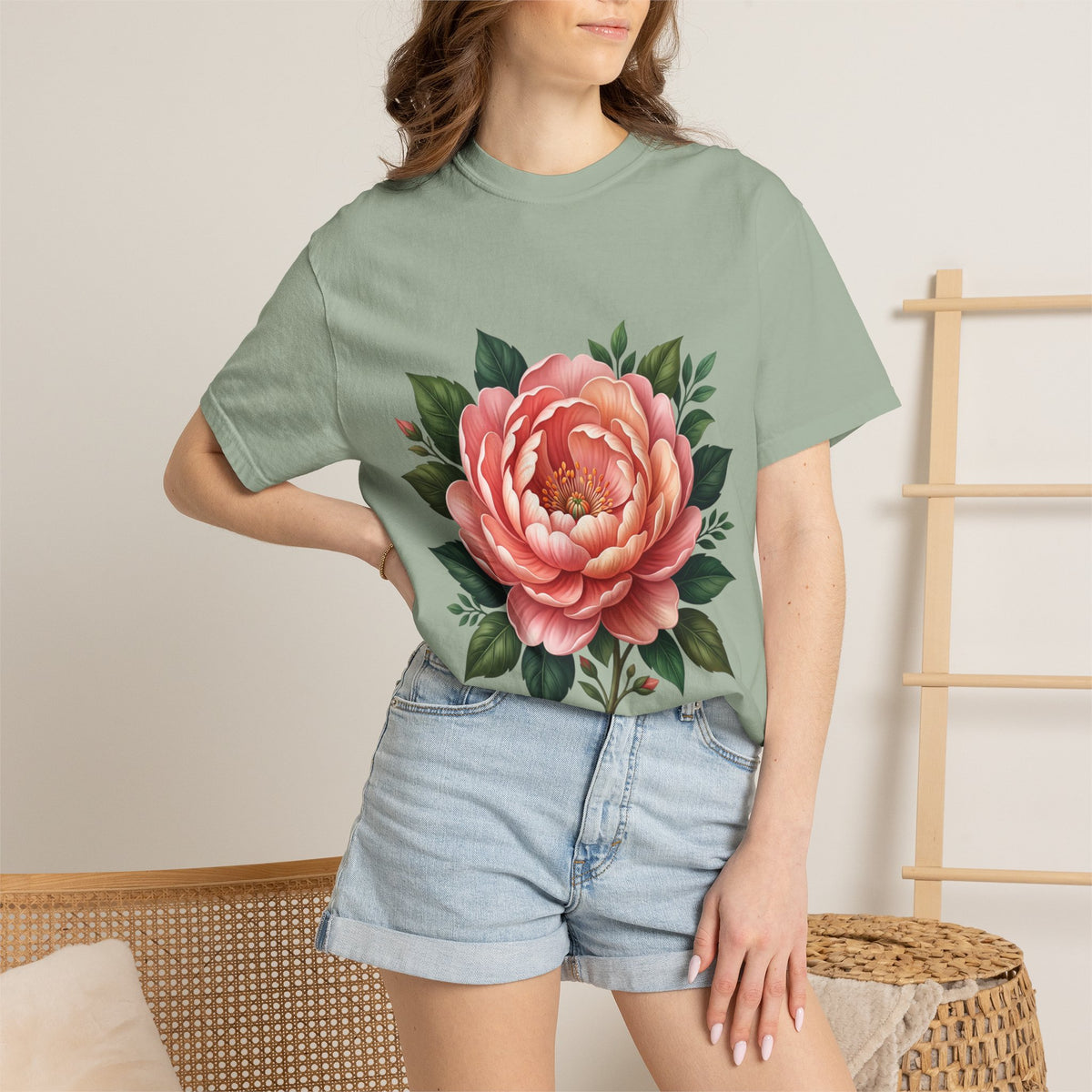 Peony Bloom T-Shirt — Vintage Floral Graphic Tee