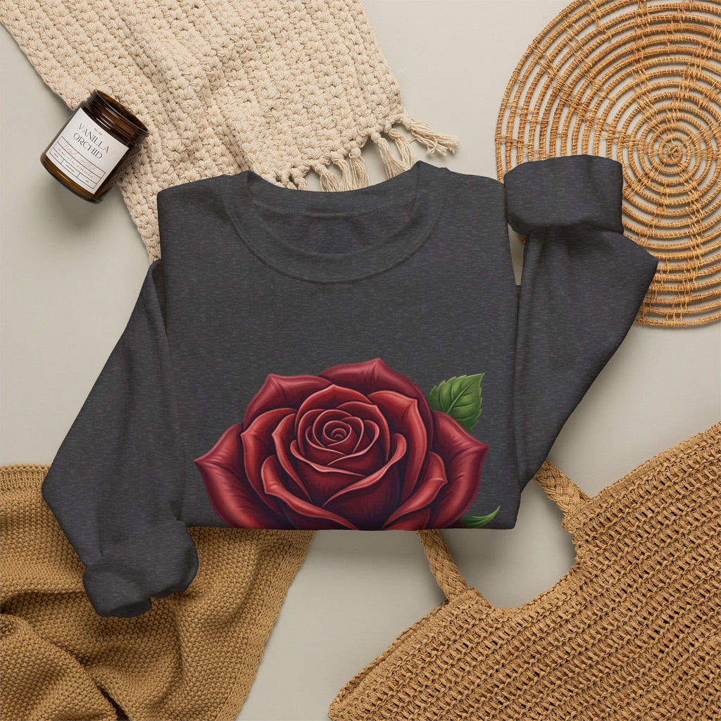 Rose Graphic Crewneck Sweatshirt
