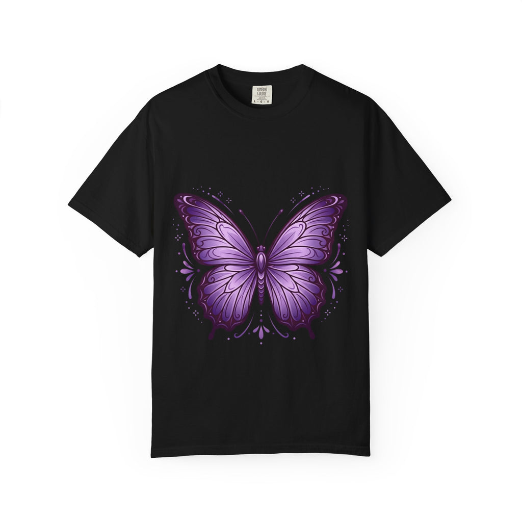 Purple Butterfly T-Shirt — Elegant Monarch Graphic Tee