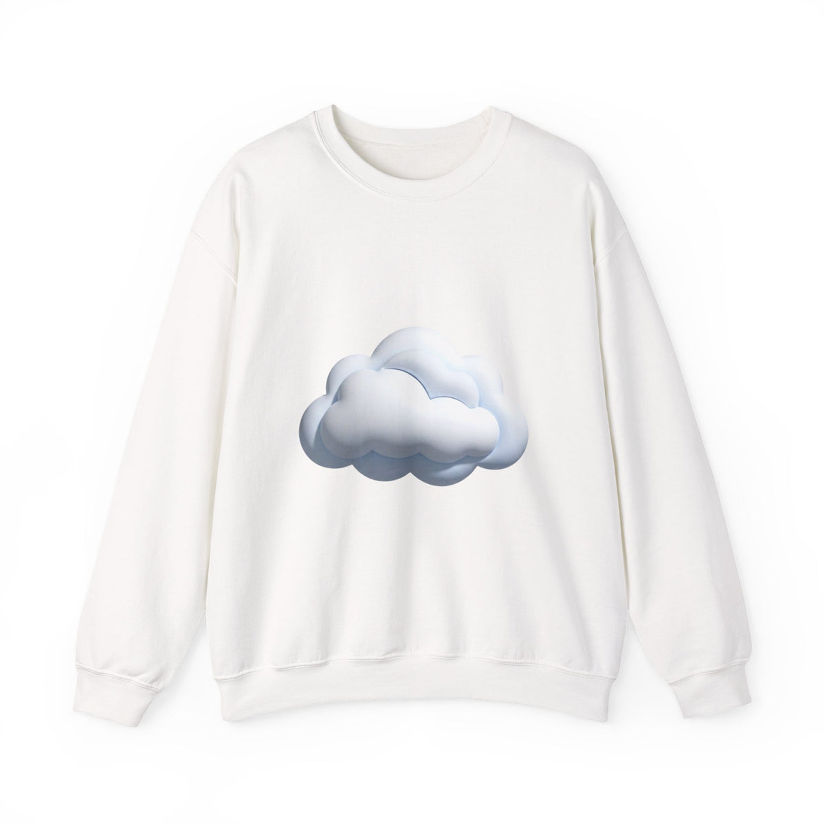 Cloud Graphic Sweatshirt — Soft White Cozy Crewneck