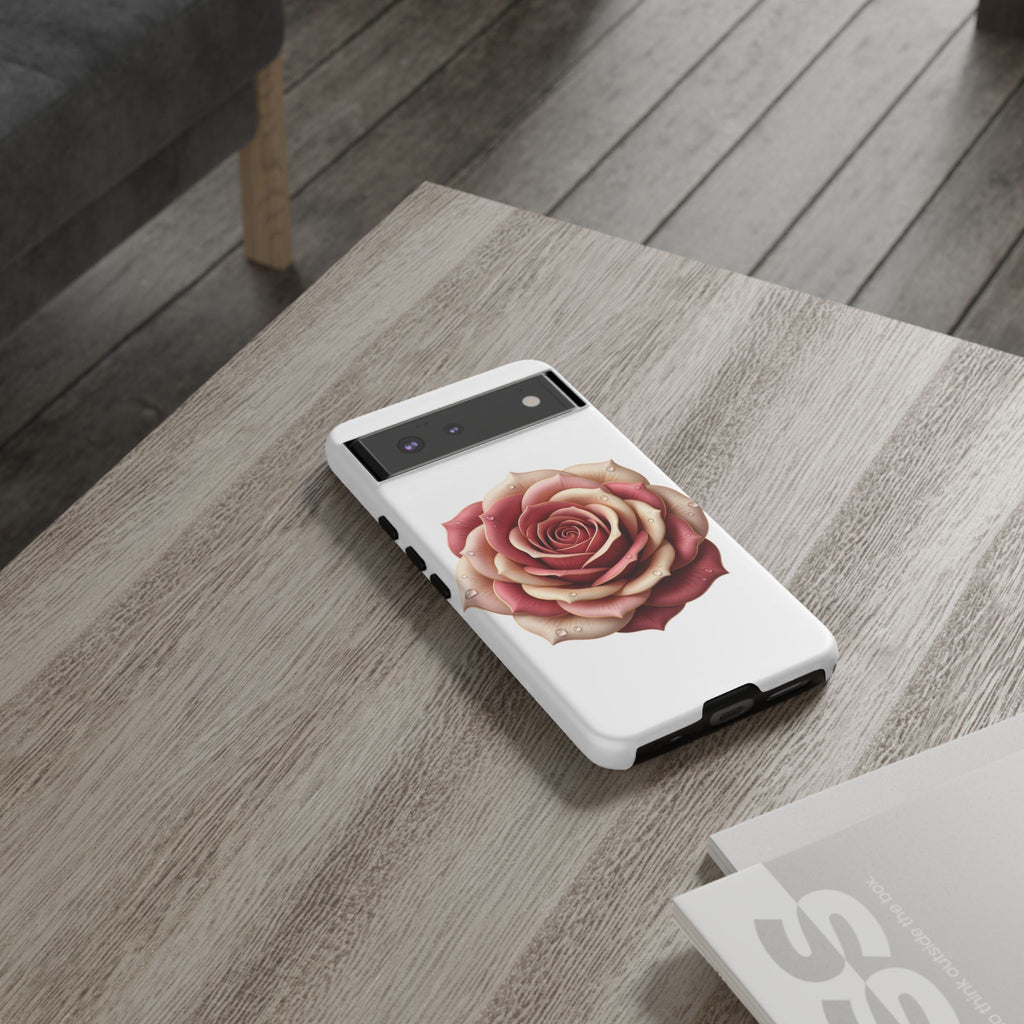 Rose Waterdrop Tough Phone Case — Protective Floral iPhone Cover
