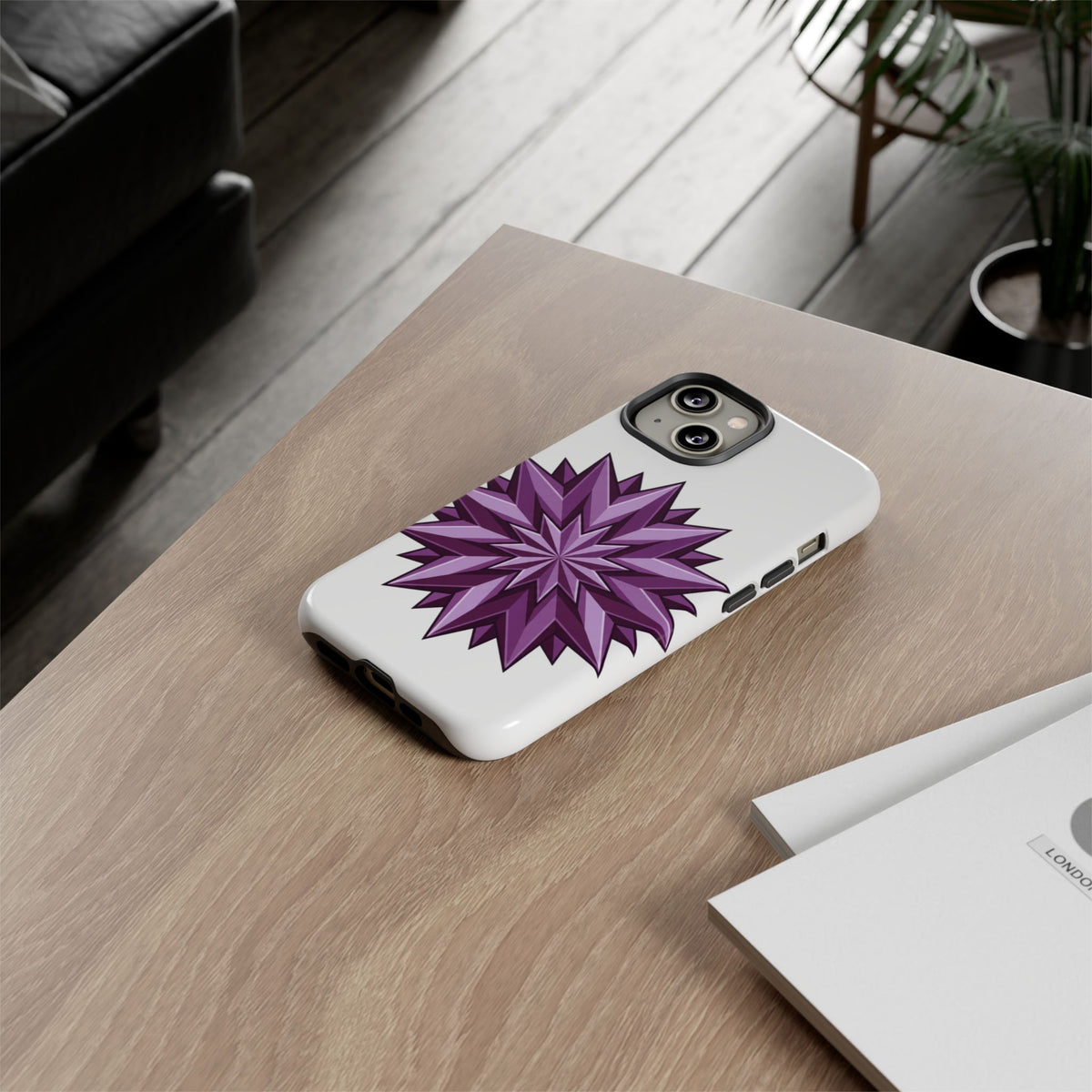 Purple Geometric Star Phone Case