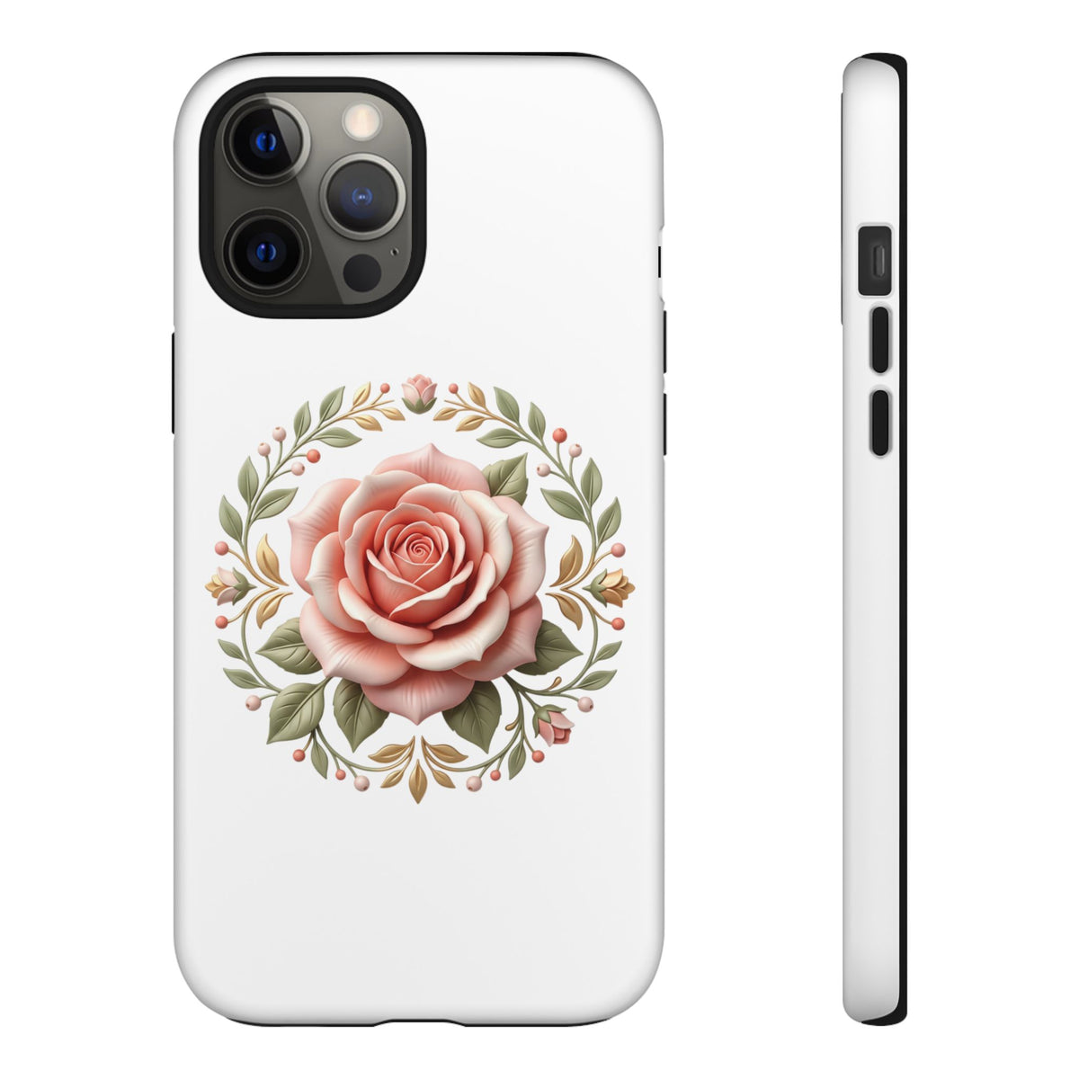 Floral Rose Wreath Tough Phone Case