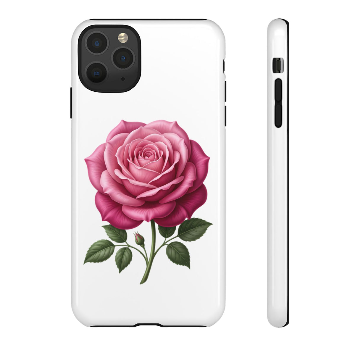 Pink Rose Tough Phone Case — Floral Protective iPhone Cover