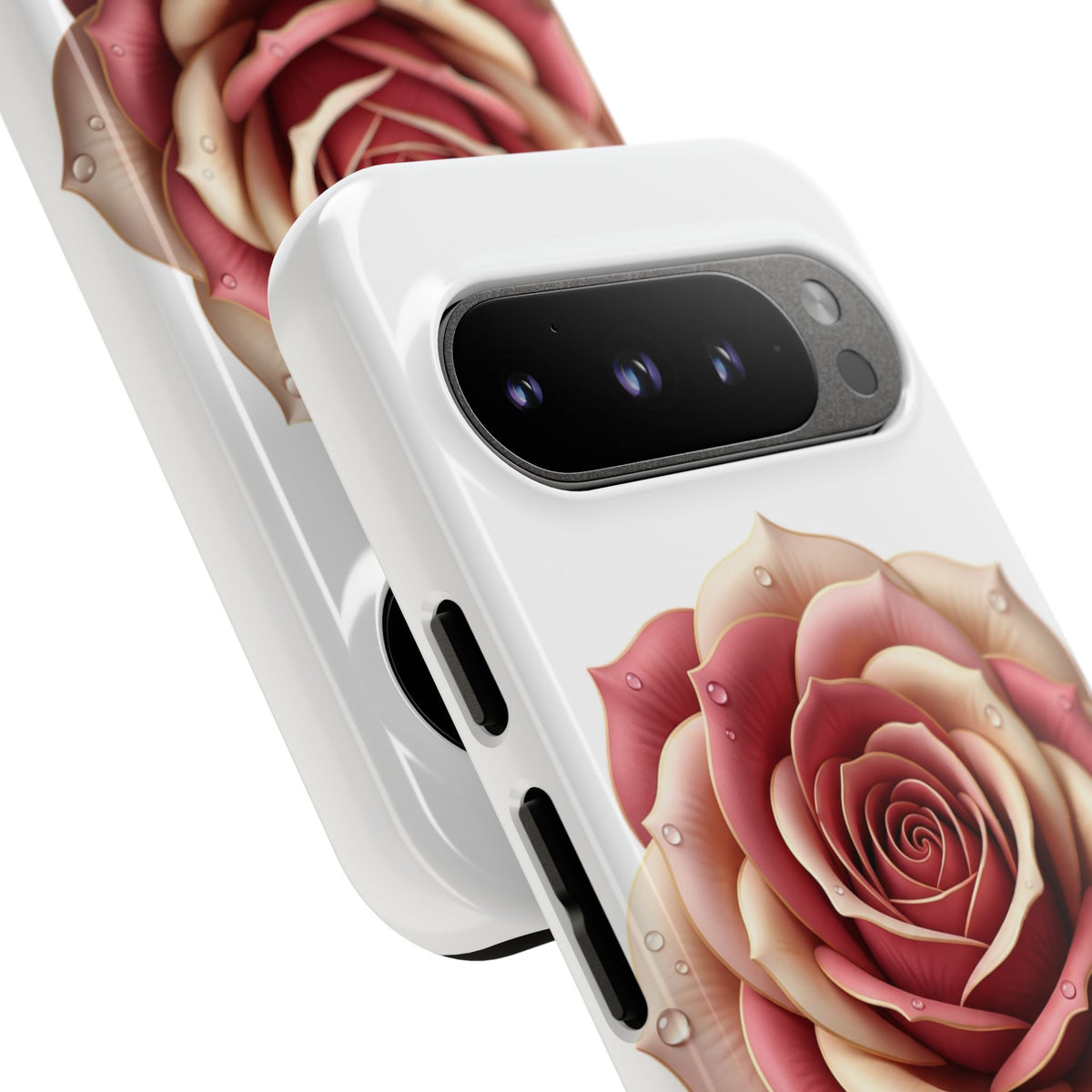 Rose Waterdrop Tough Phone Case — Protective Floral iPhone Cover