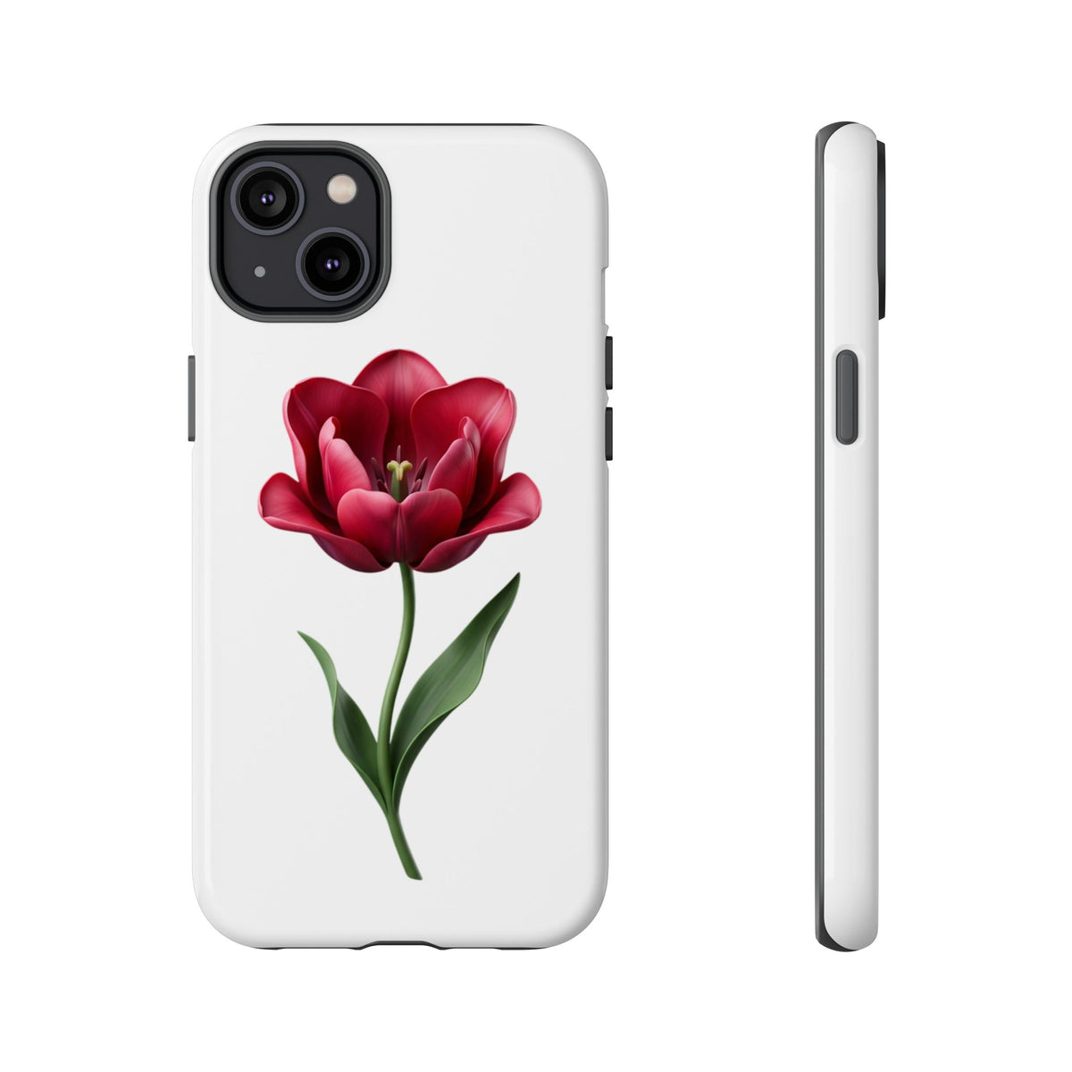 Tulip Floral Tough Phone Case – Protective Blossom iPhone Cover