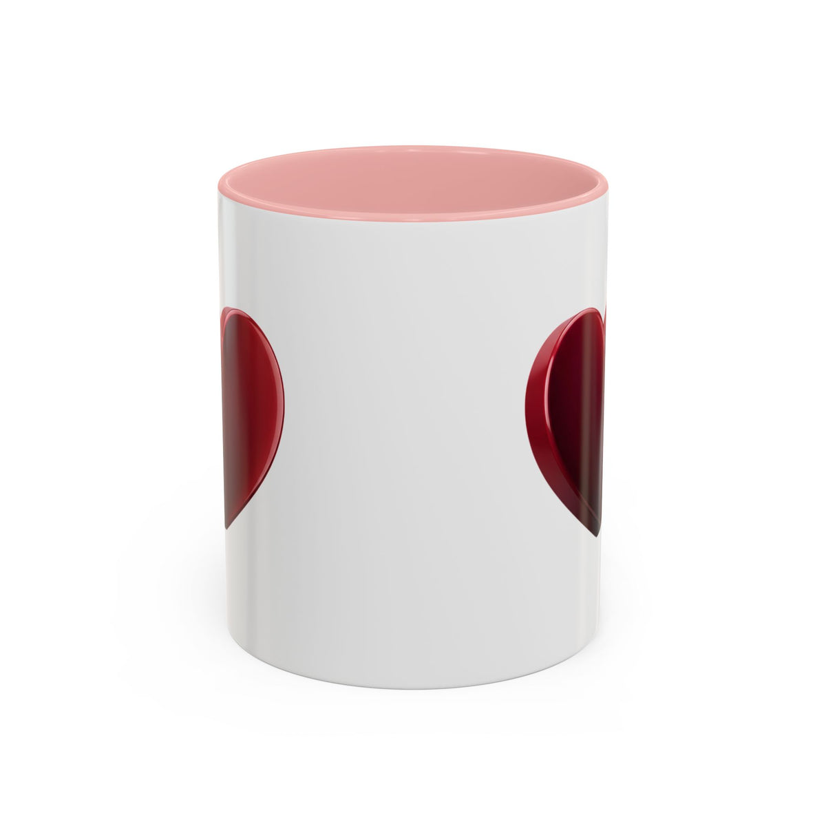 Heart Accent Coffee Mug – Red 3D Heart Design, Valentine’s Day Gift