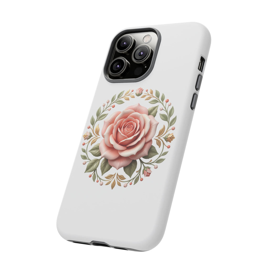 Floral Rose Wreath Tough Phone Case