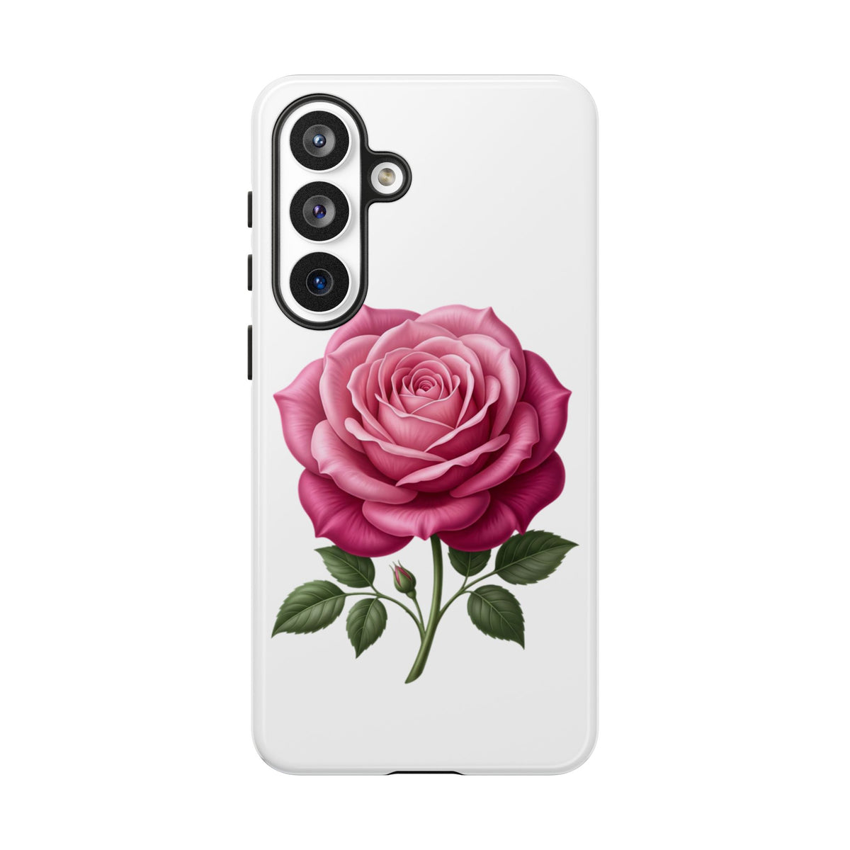 Pink Rose Tough Phone Case — Floral Protective iPhone Cover