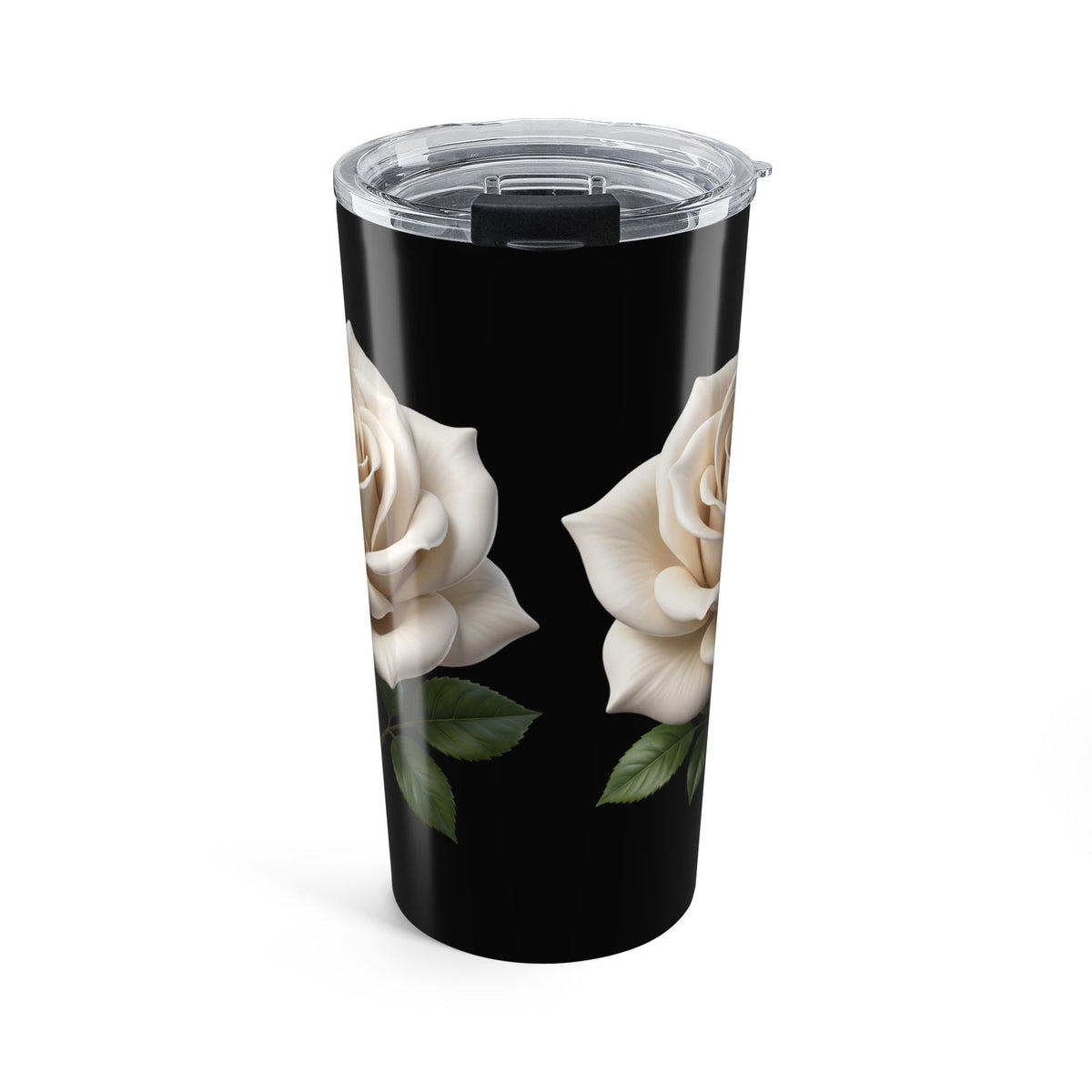 White Rose Black Tumbler 20oz