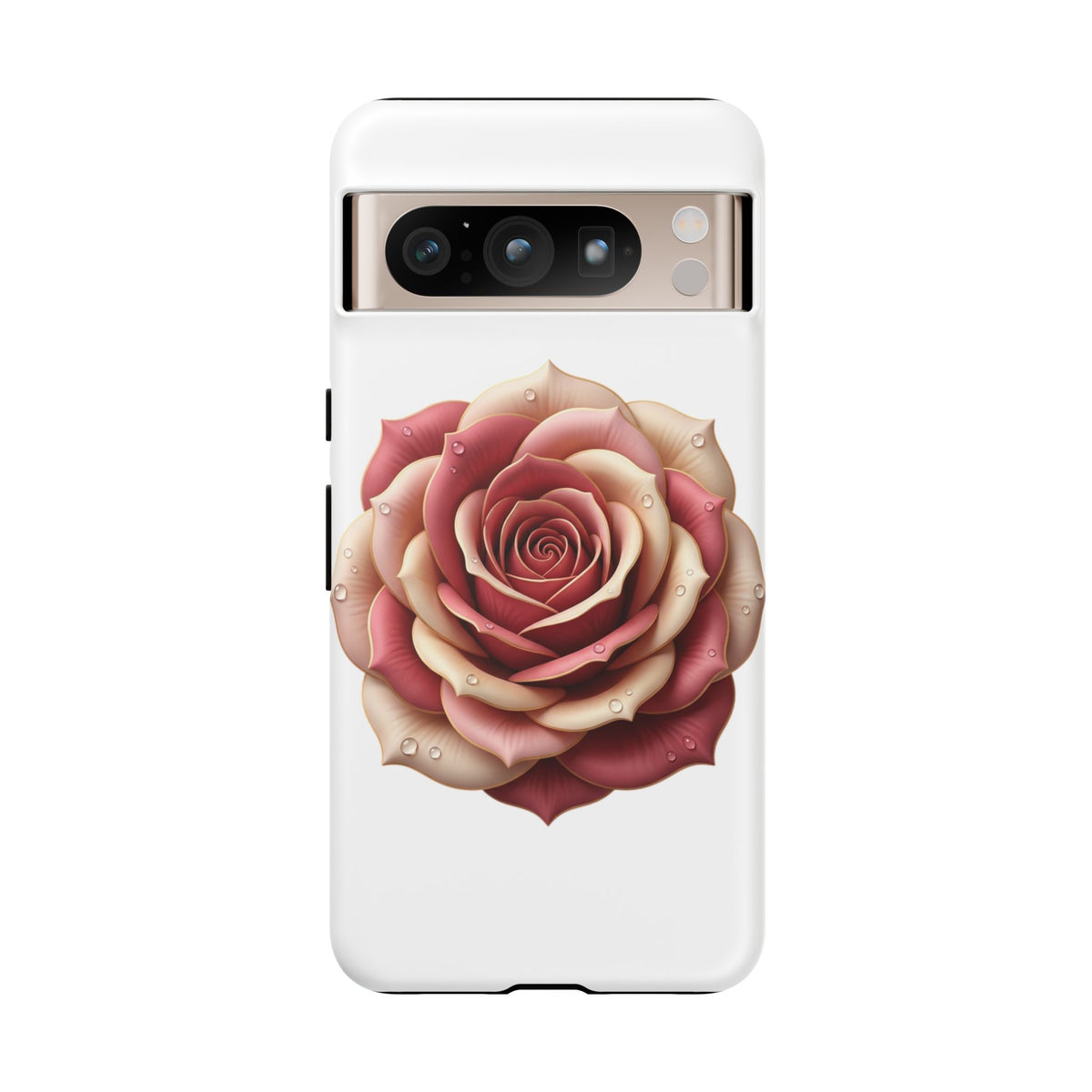 Rose Waterdrop Tough Phone Case — Protective Floral iPhone Cover