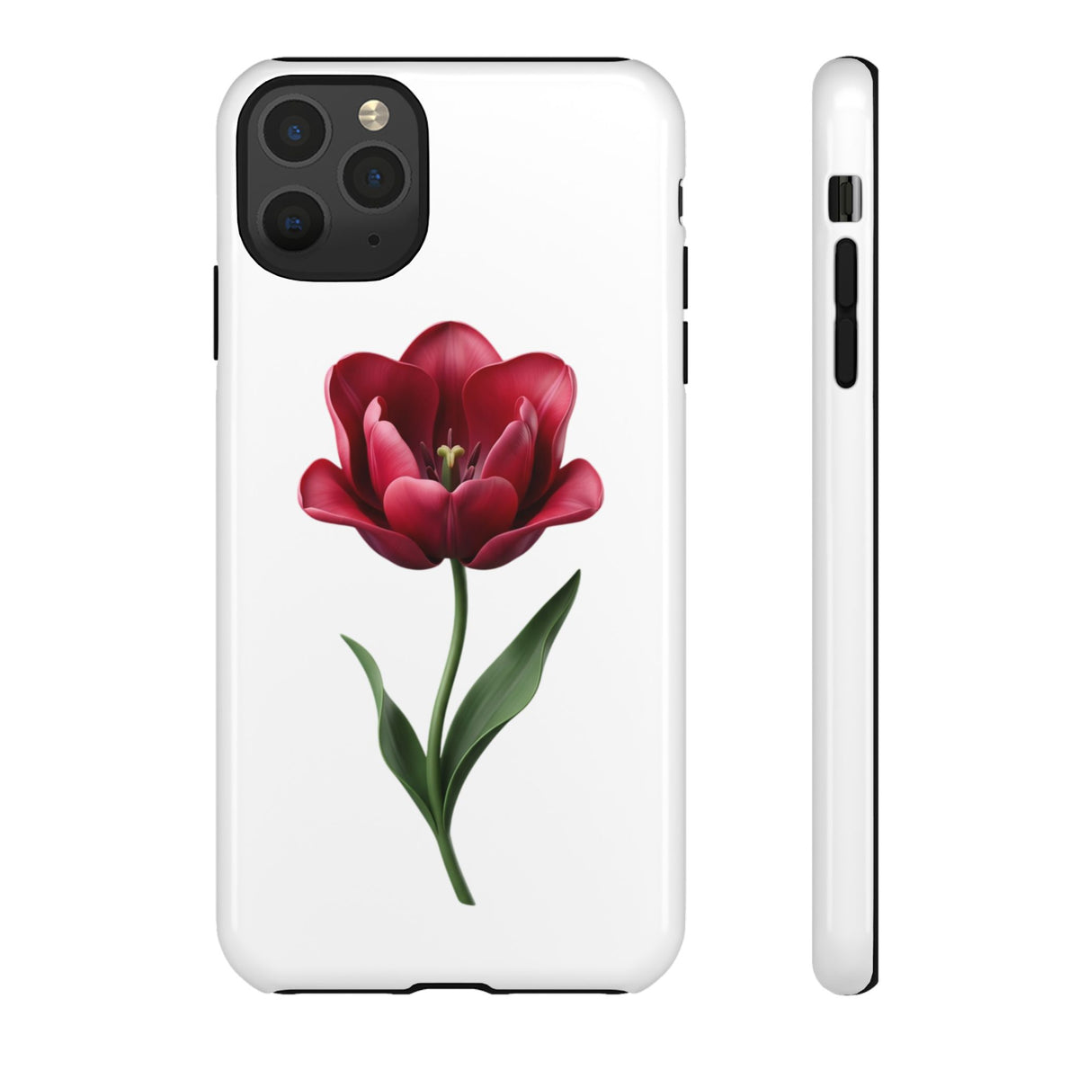 Tulip Floral Tough Phone Case – Protective Blossom iPhone Cover