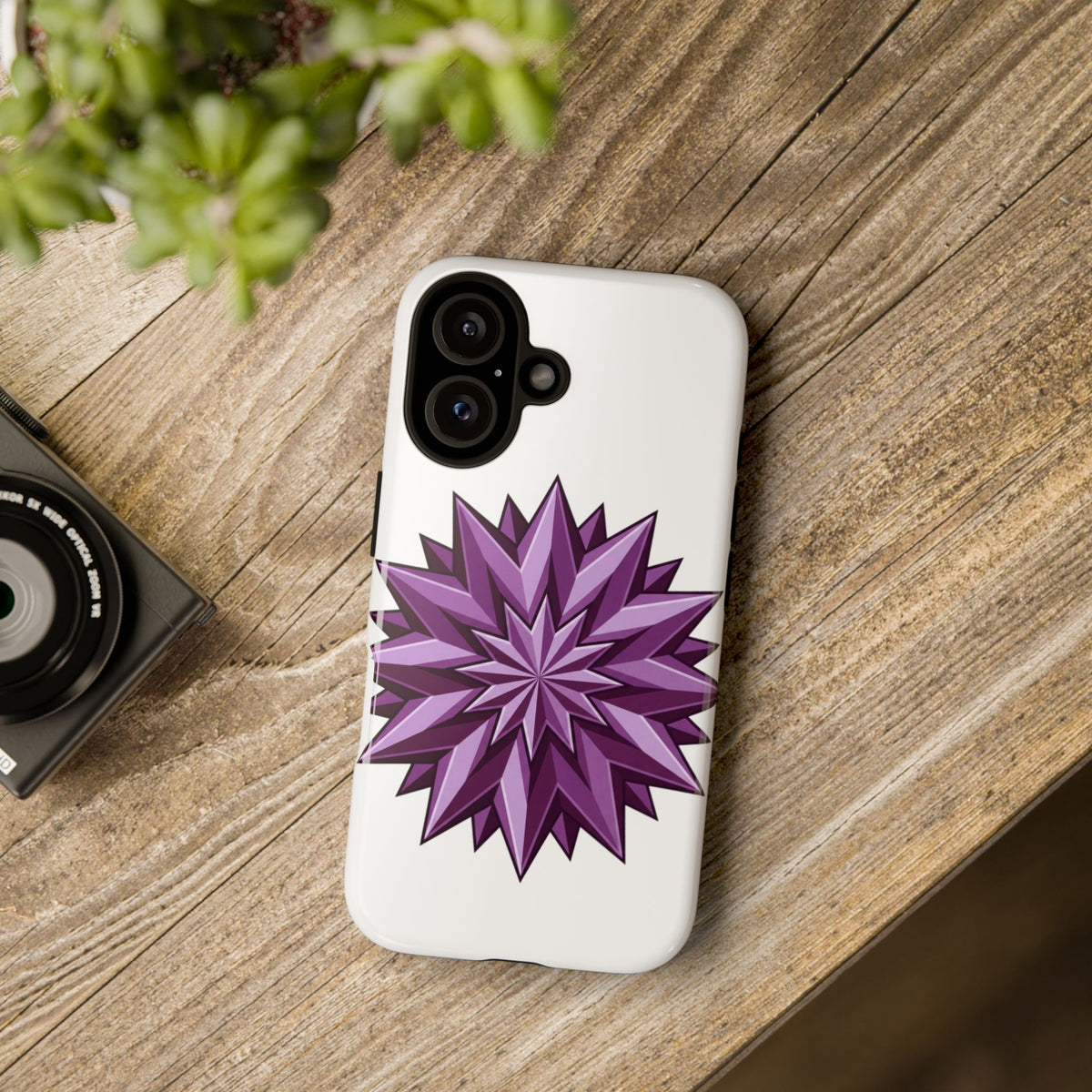 Purple Geometric Star Phone Case