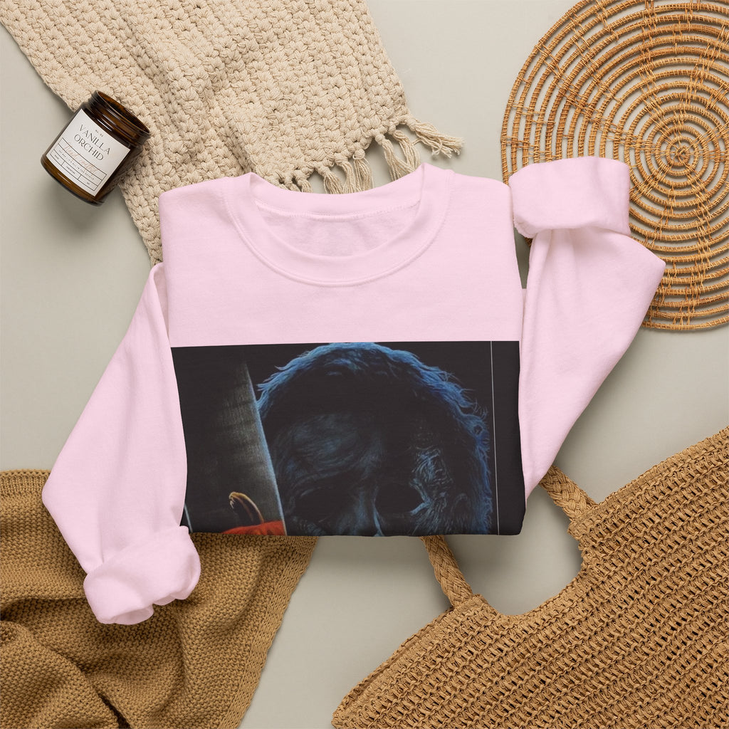 Halloween Thriller Crewneck Sweatshirt — Michael Myers & Jack-O'-Lantern Graphic