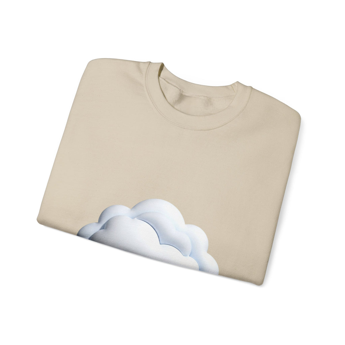 Cloud Graphic Sweatshirt — Soft White Cozy Crewneck
