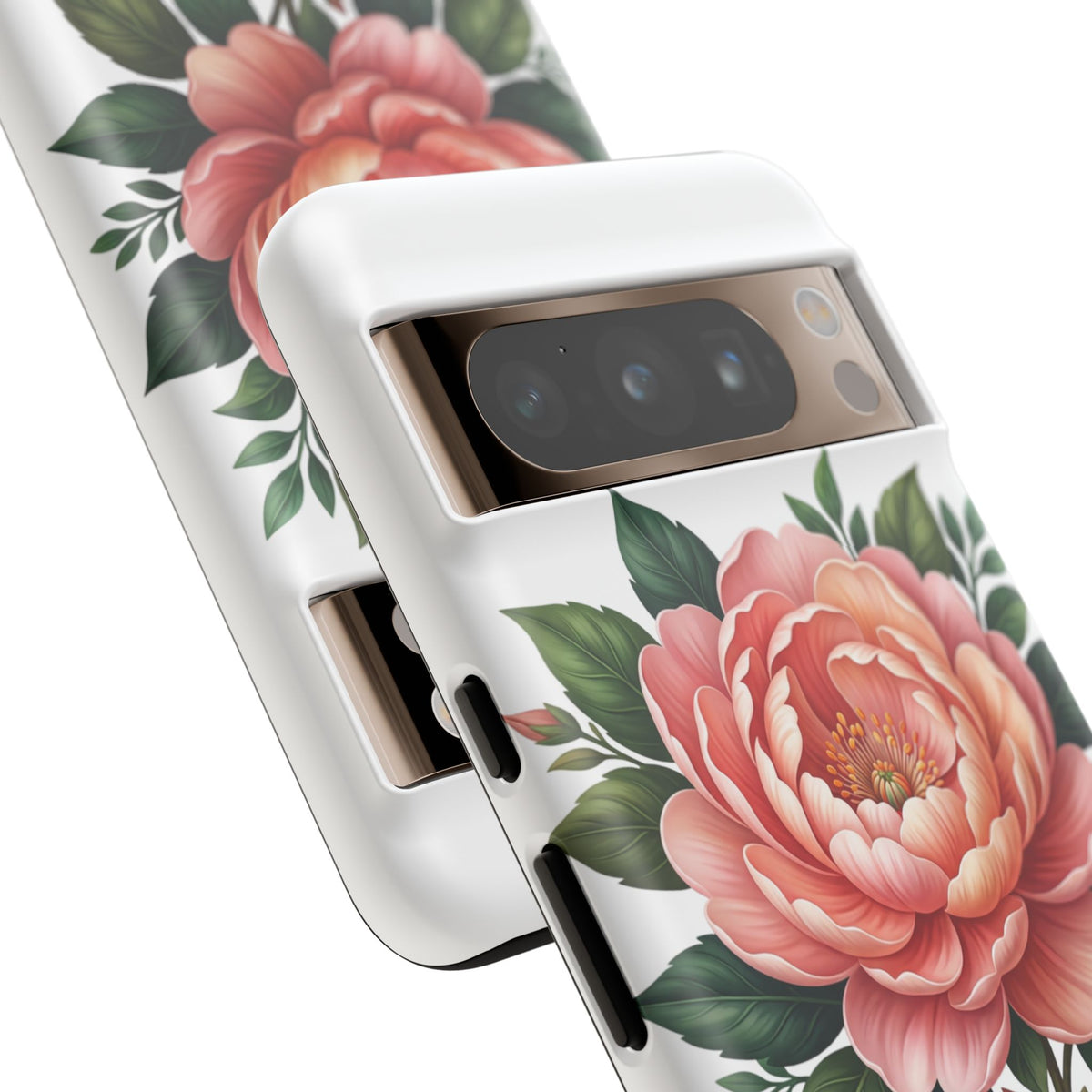 Floral Peony Tough Phone Case — Protective Botanical iPhone Cover