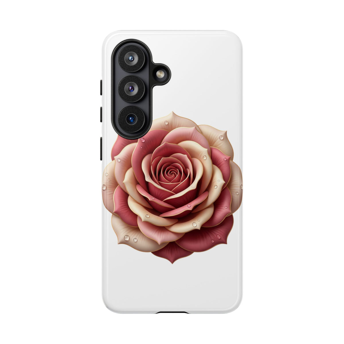 Rose Waterdrop Tough Phone Case — Protective Floral iPhone Cover