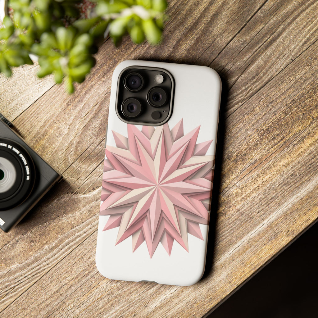 Pink Geometric Star Phone Case — Tough Protective iPhone Cover