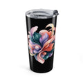 20oz Floral Swirl Tumbler — Colorful Abstract Blossom Travel Cup