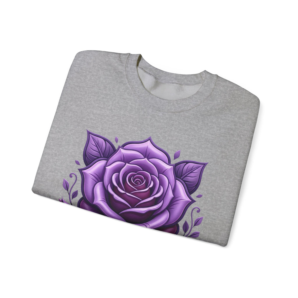 Purple Rose Crewneck Sweatshirt