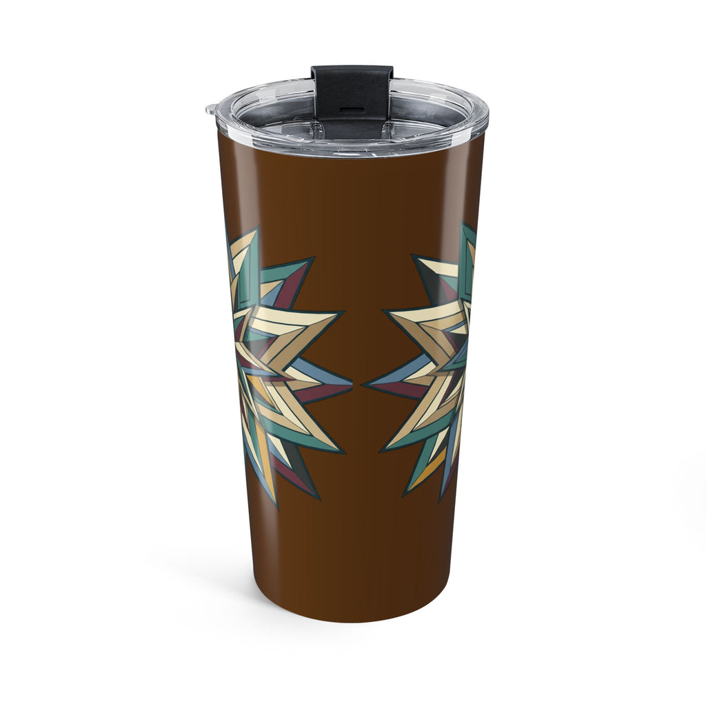 Geometric Star 20oz Tumbler — Southwestern Brown Travel Mug