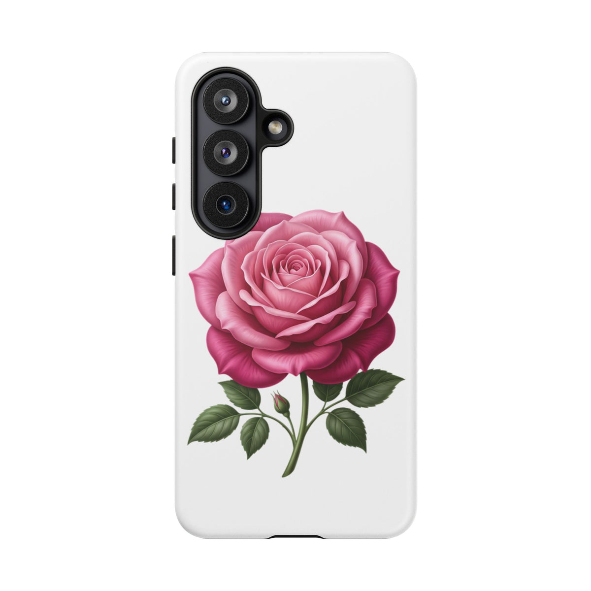 Pink Rose Tough Phone Case — Floral Protective iPhone Cover