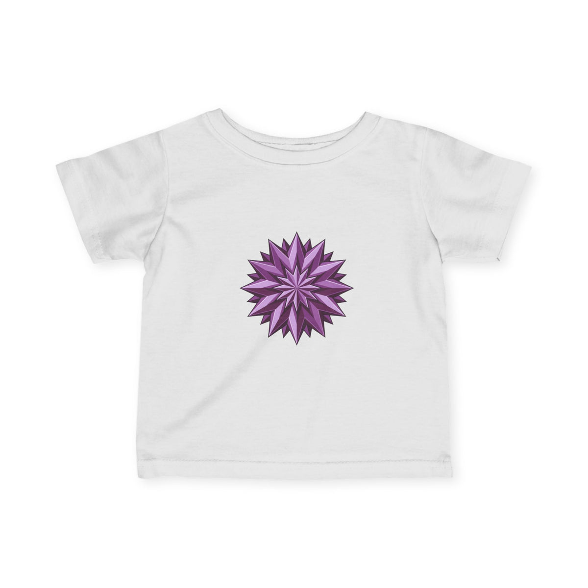 Infant Tee — Purple Starburst Floral Graphic Baby Shirt