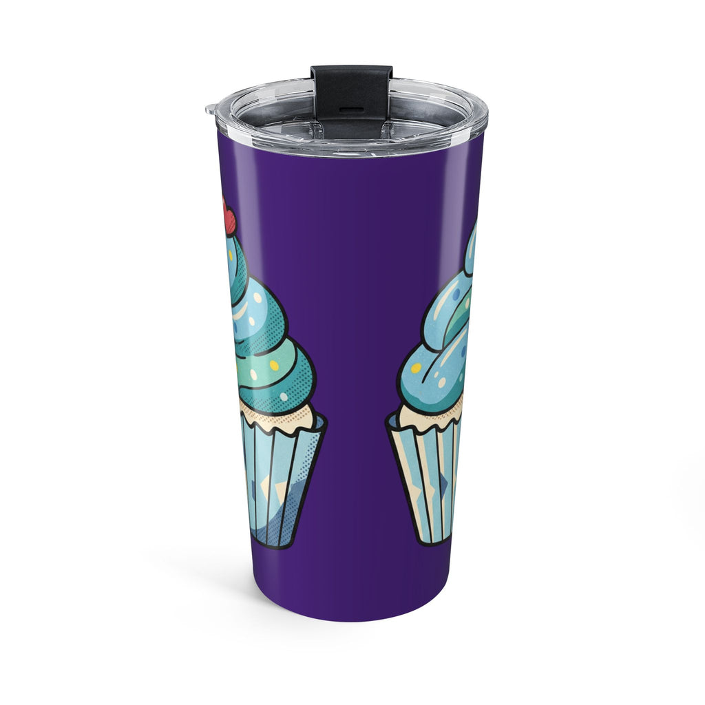 Blue Cupcake 20oz Tumbler- Dark Purple Blue Sweet Treats Insulated Travel Mug
