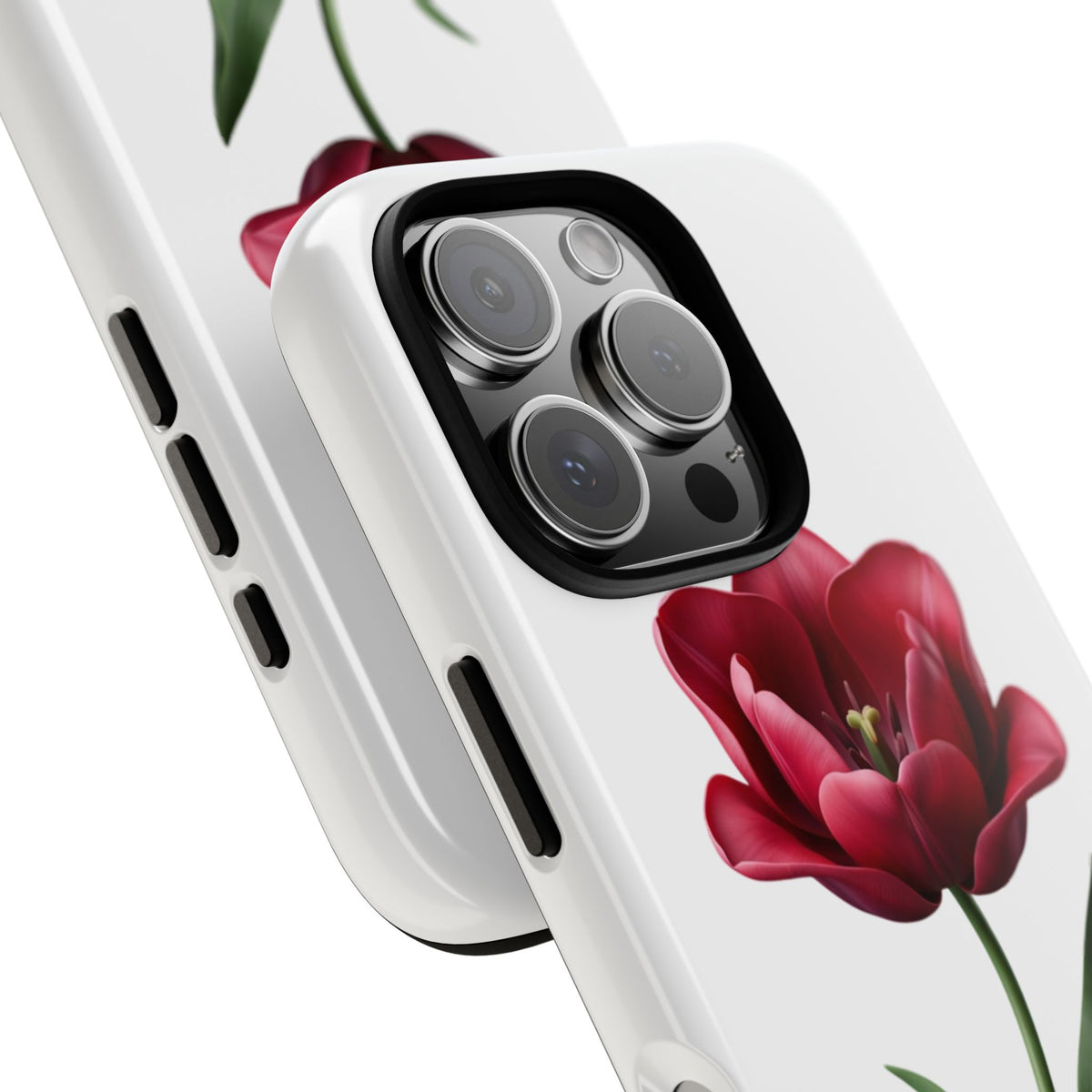 Tulip Floral Tough Phone Case – Protective Blossom iPhone Cover